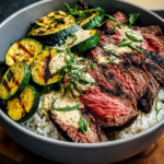 Cozy Grilled Steak Bowl with Zucchini
