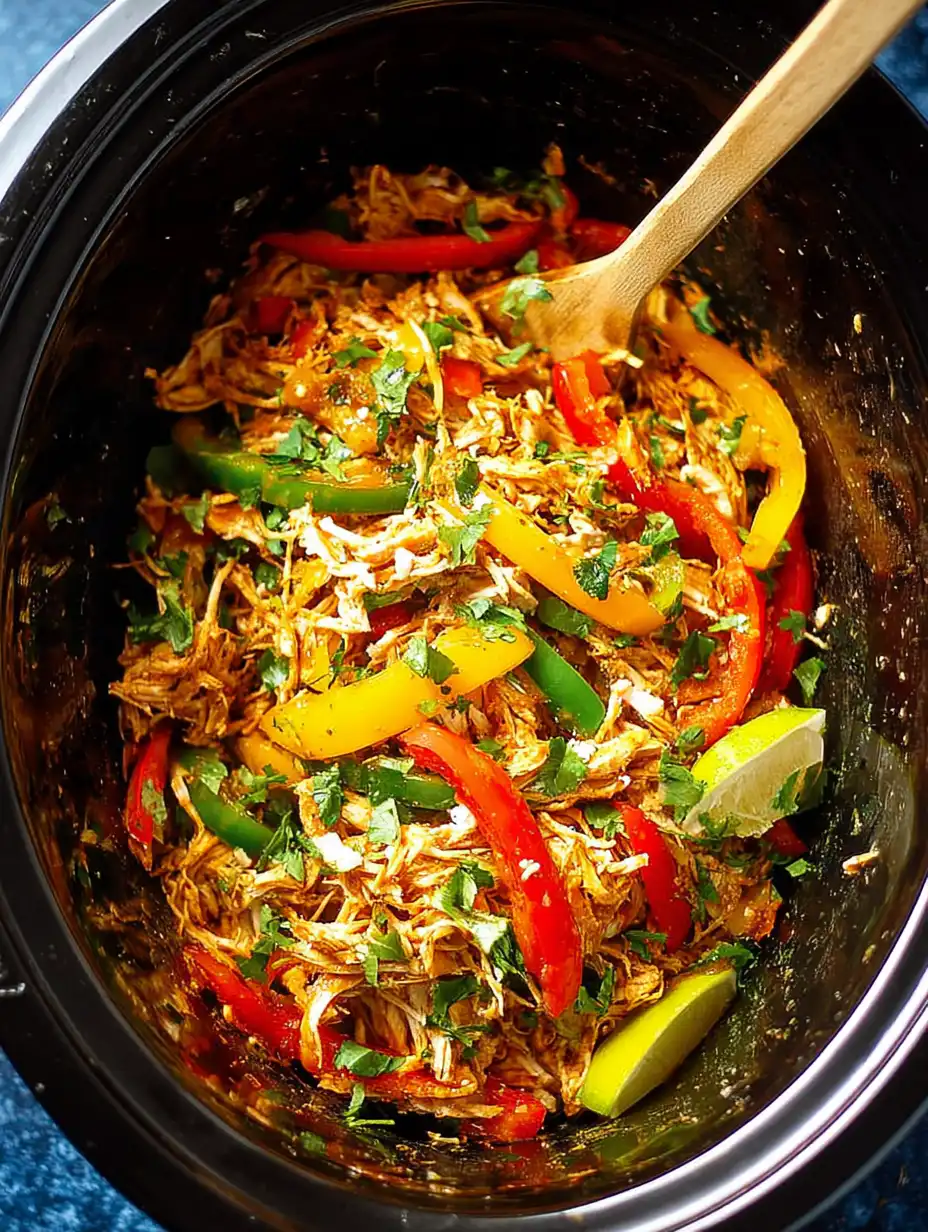 Easy Slow Cooker Chicken Fajitas