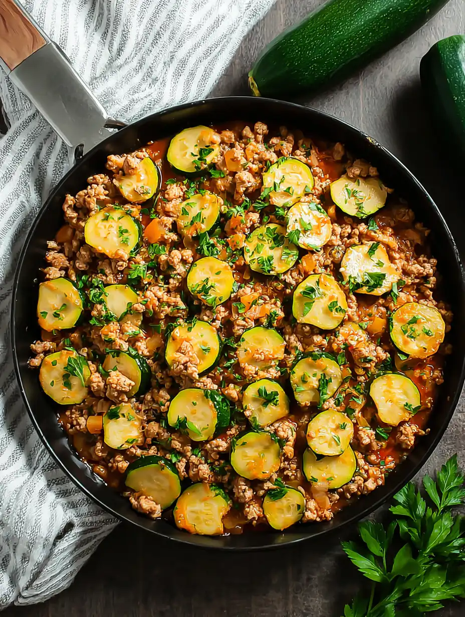 Ground Turkey and Zucchini Skillet