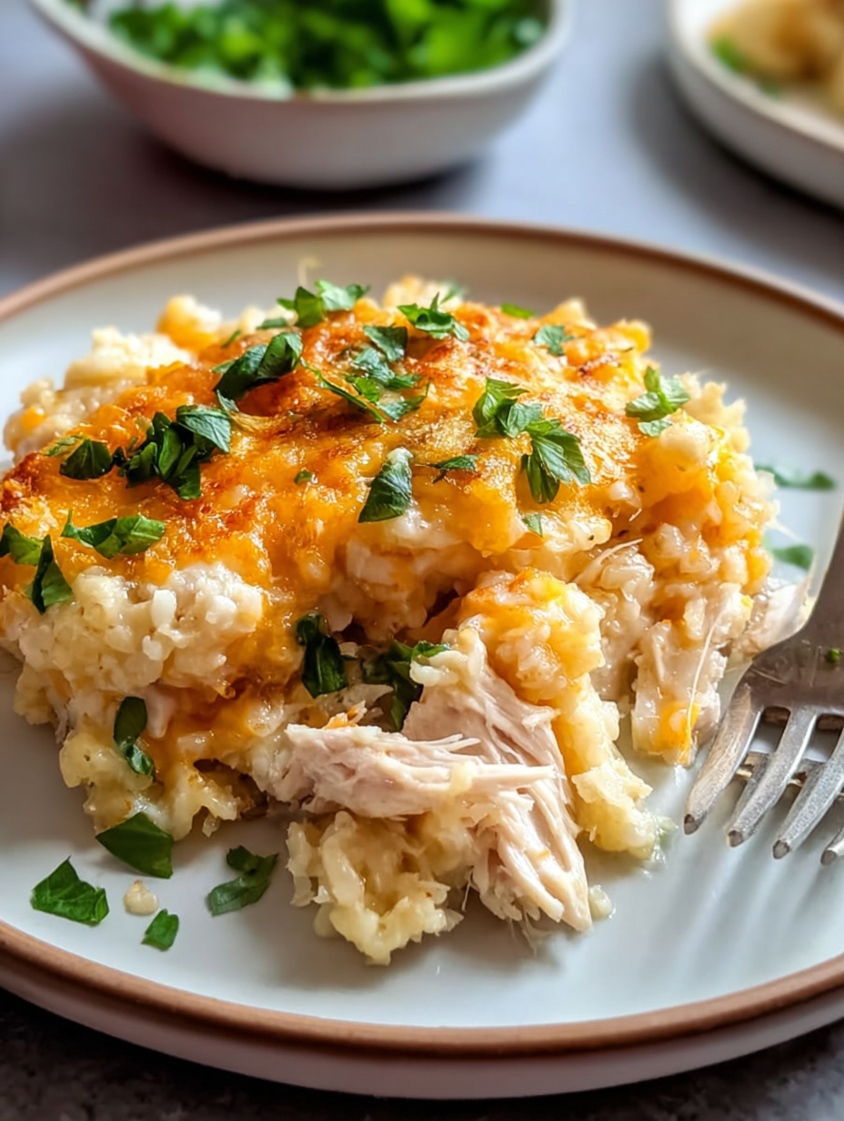 Healthy Chicken Cauliflower Rice Casserole