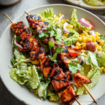 BBQ Chicken Skewer Salad