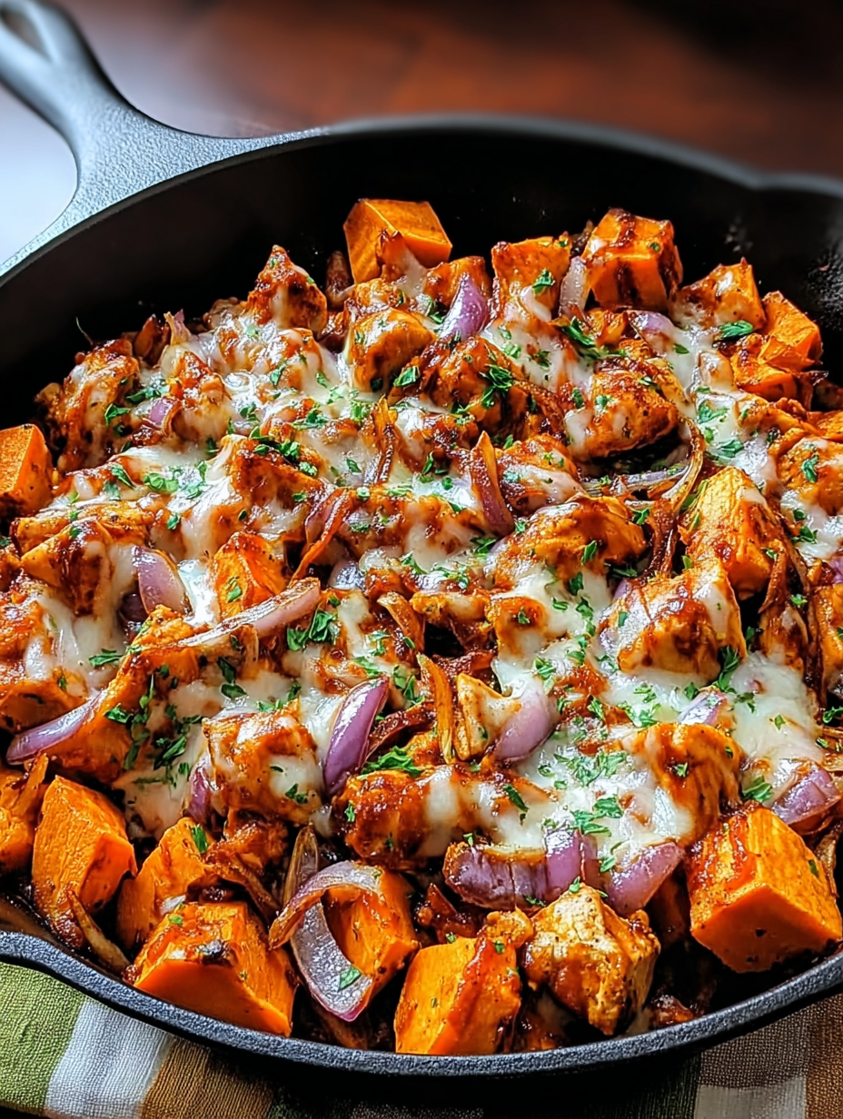BBQ Chicken Sweet Potato Skillet