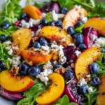 Blueberry Peach Feta Salad