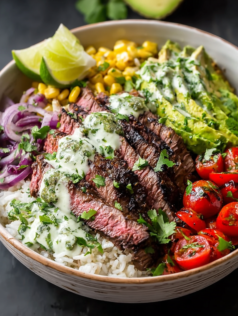 Cilantro Lime Steak Bowls