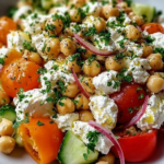 Cottage Cheese and Chickpeas Salad (High Protein)
