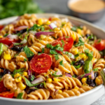 Creamy Southwest Pasta Salad Recipe (Oil-Free)