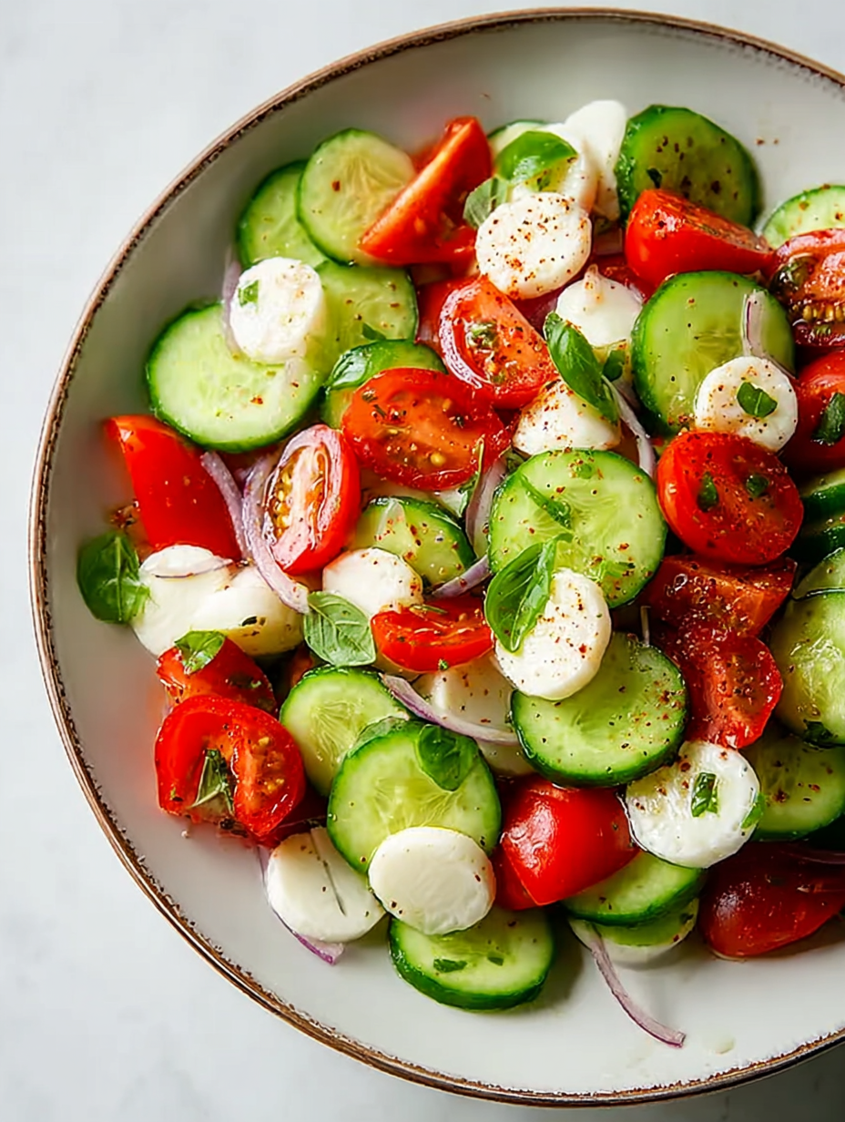 Cucumber Caprese Salad