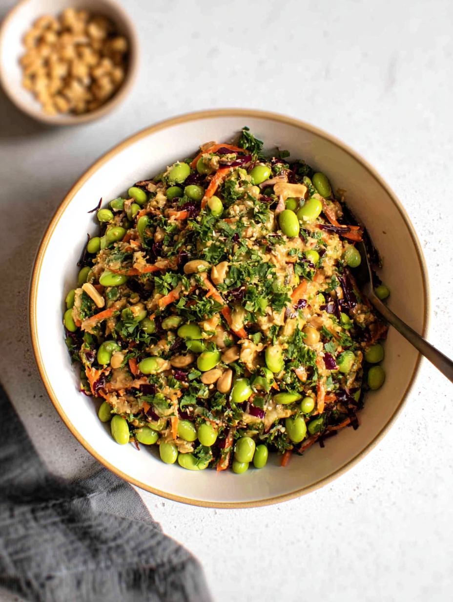 Edamame Peanut Crunch Salad