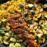 Garlic Butter Chicken with Zucchini and Corn