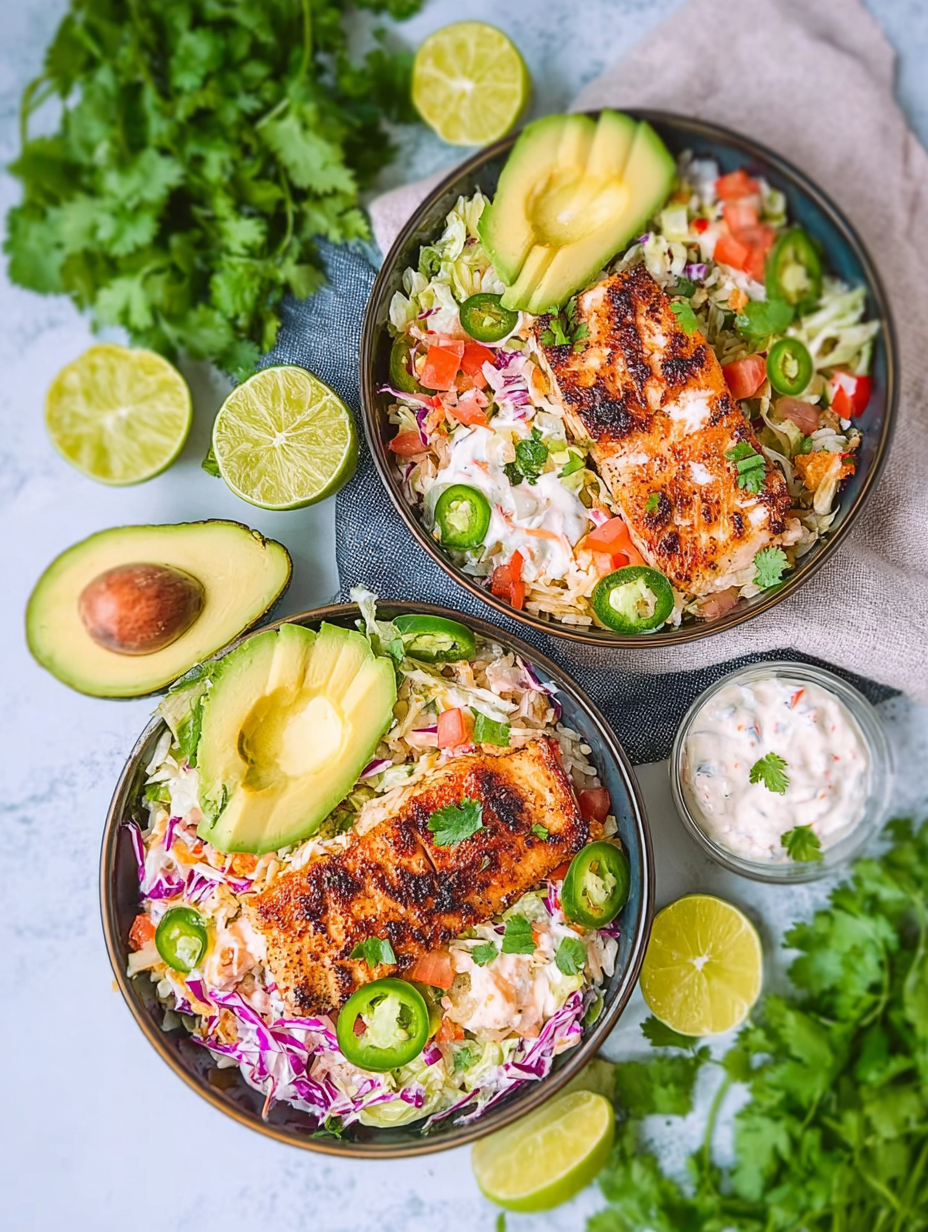 Low Carb Fish Taco Bowls