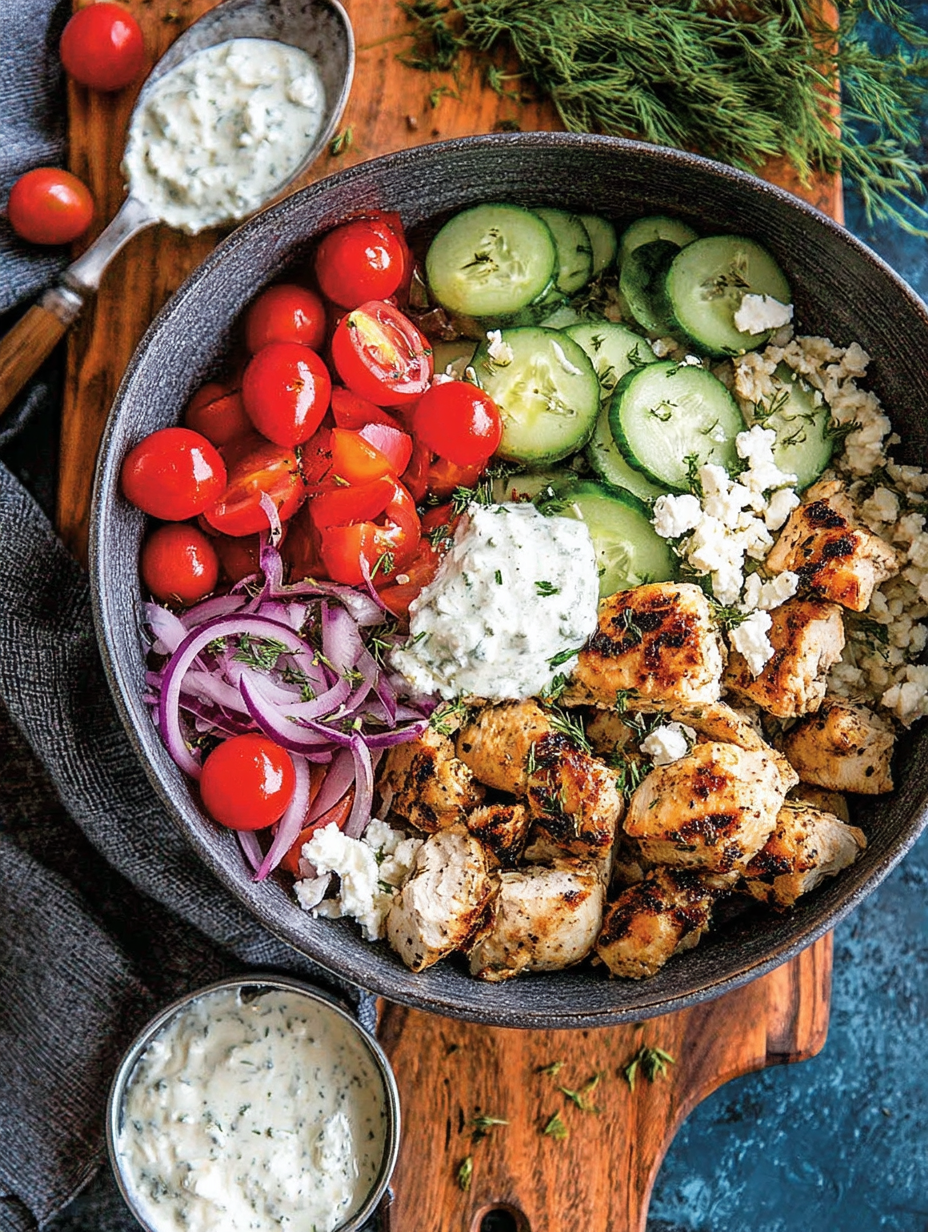 Low-Carb Greek Chicken Bowls (Keto, Gluten-Free)