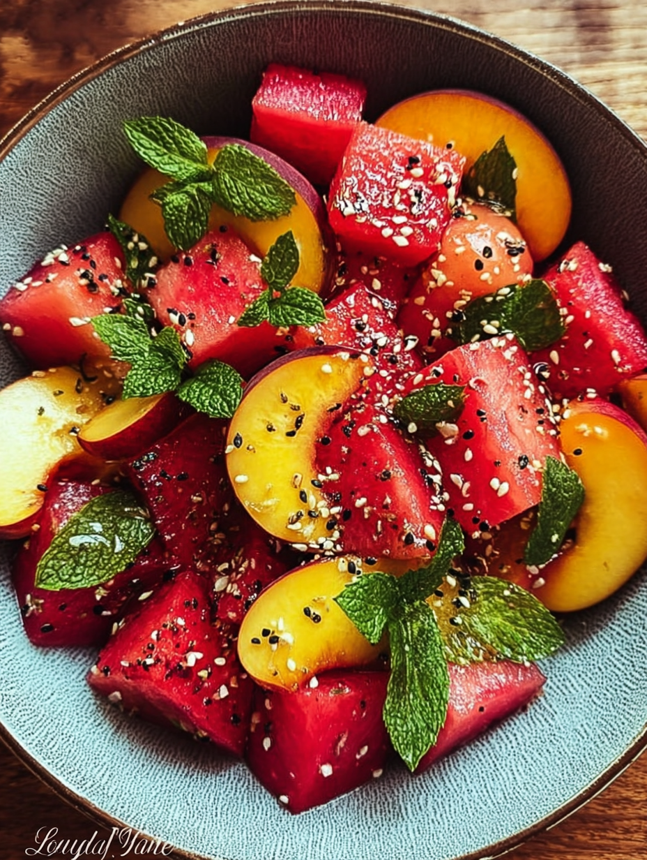 Peach Watermelon Salad