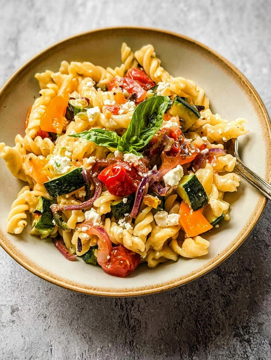 Roasted Veggie Pasta with Feta