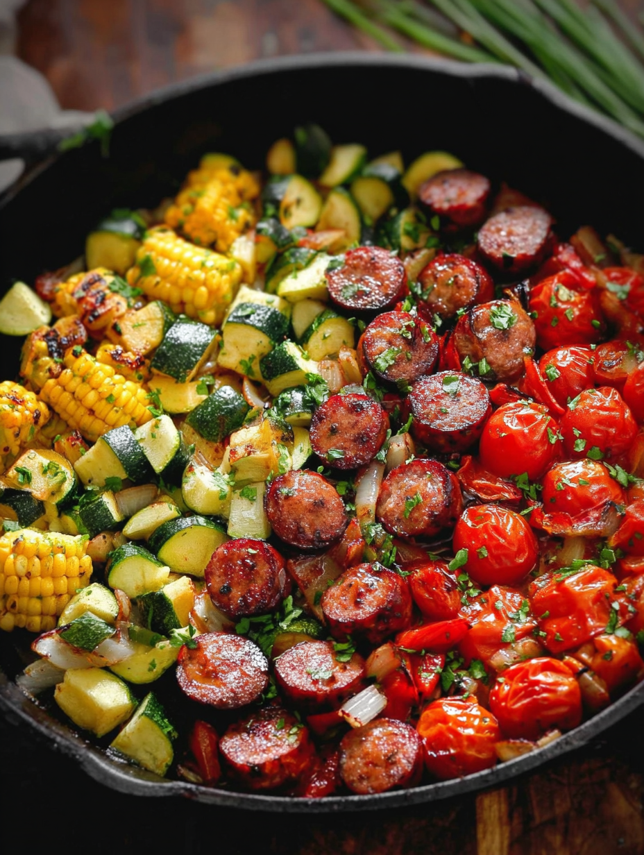 Sausage and Veggies Skillet (One-Pan)