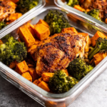 Sheet Pan Roasted Chicken, Sweet Potatoes, & Broccoli