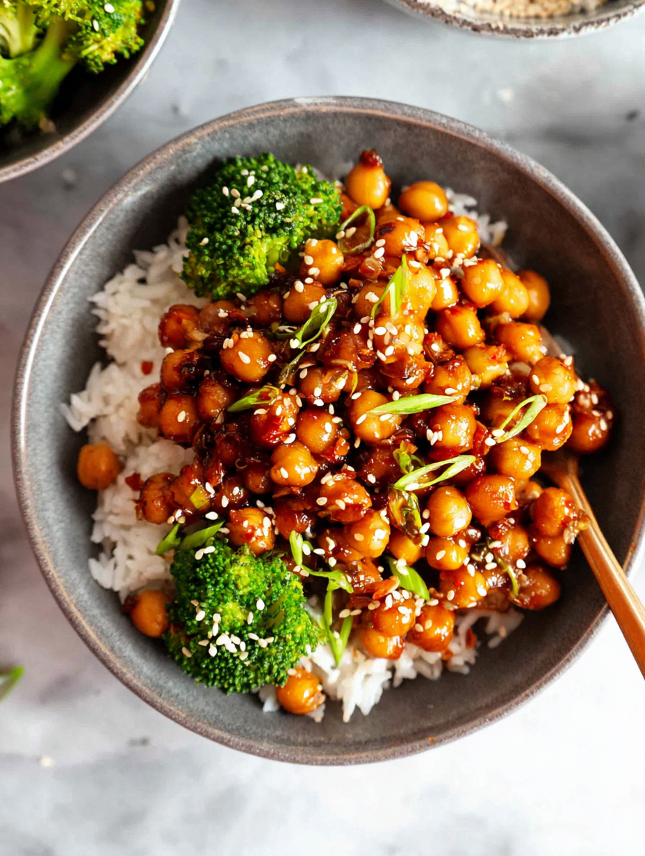 Sticky Sesame Chickpeas