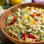 Tangy Lemon Orzo Salad With Feta