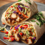 Thai Chicken Wrap with Crunchy Asian Slaw